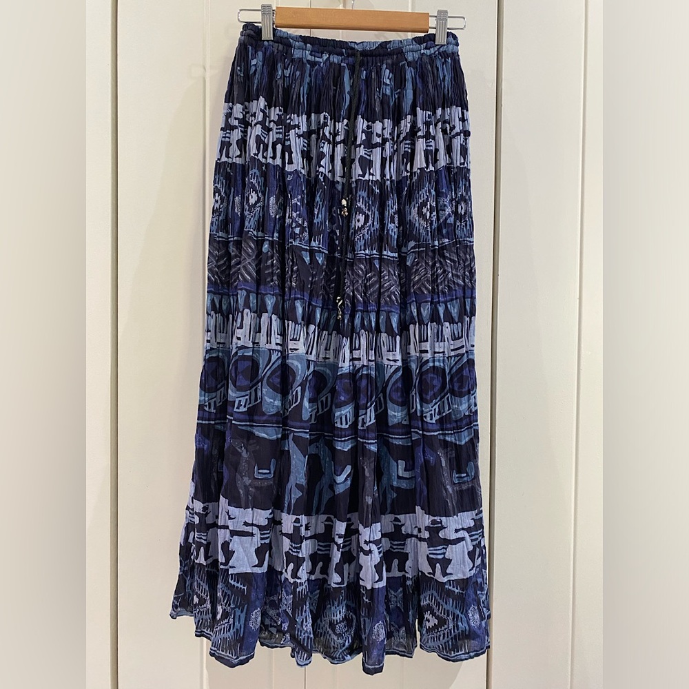 Hibiscus crinkle double-gauze skirt